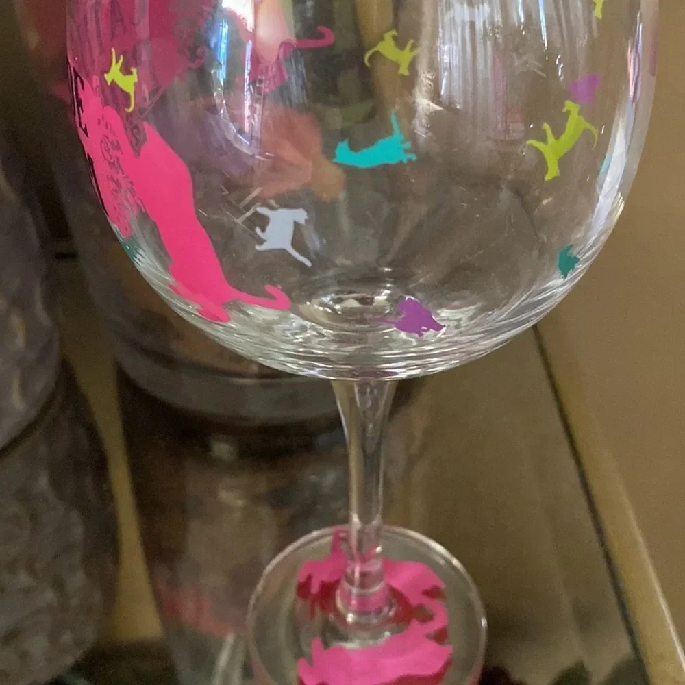 CATITUDE PROBLEM WINE GLASS‎